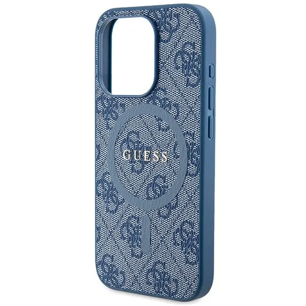 GUESS case for IPHONE 15 Pro Max compatible with MagSafe GUHMP15XG4GFRB (4G Ring classic logo) blue - Image 6