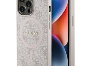 GUESS case for IPHONE 13 Pro Max compatible with MagSafe GUHMP13XG4GFRP (4G Ring classic logo) pink