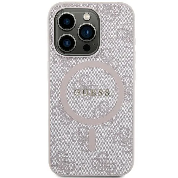 GUESS case for IPHONE 13 Pro Max compatible with MagSafe GUHMP13XG4GFRP (4G Ring classic logo) pink - Image 3