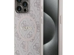 GUESS case for IPHONE 14 Pro Max compatible with MagSafe GUHMP14XG4GFRP (4G Ring classic logo) pink