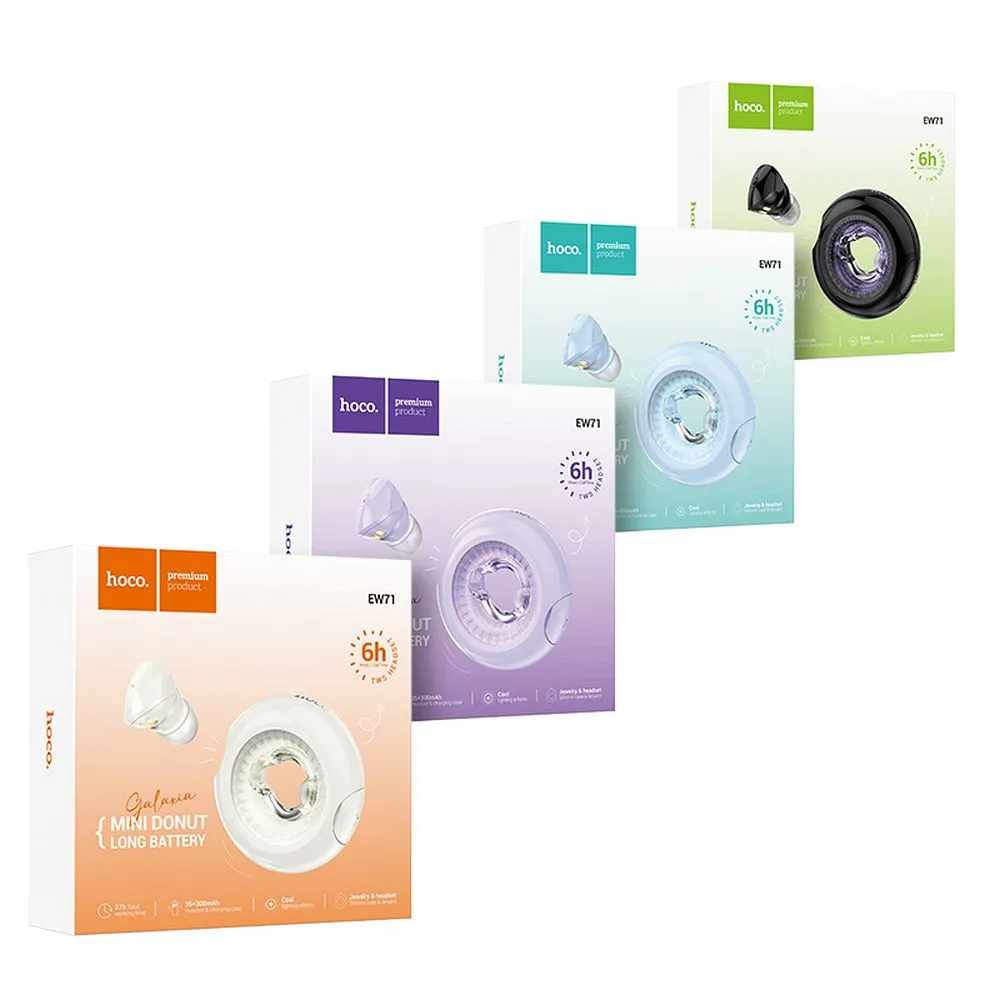 HOCO wireless earphones purpletooth TWS EW71 purple - Image 6
