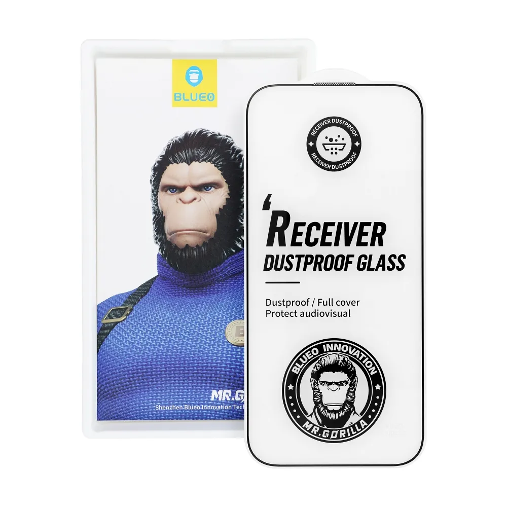 5D Mr. Monkey Glass - Apple iPhone 16 Pro Max black (Strong Dustproof) - Image 2