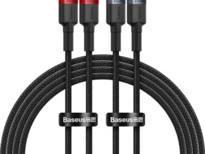 BASEUS cable Type C to Type C PD 5A 100W Cafule 2 pcs 2 m black red and black gray