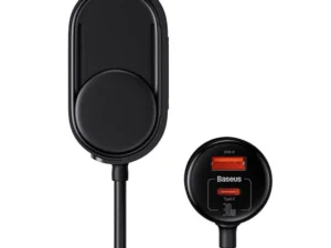 BASEUS car charger USB A + Type C + 2 x cigarette lighter PD 5A 30W C00455300121-00 black