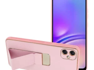 LEATHER CASE KICKSTAND for SAMSUNG A05 pink