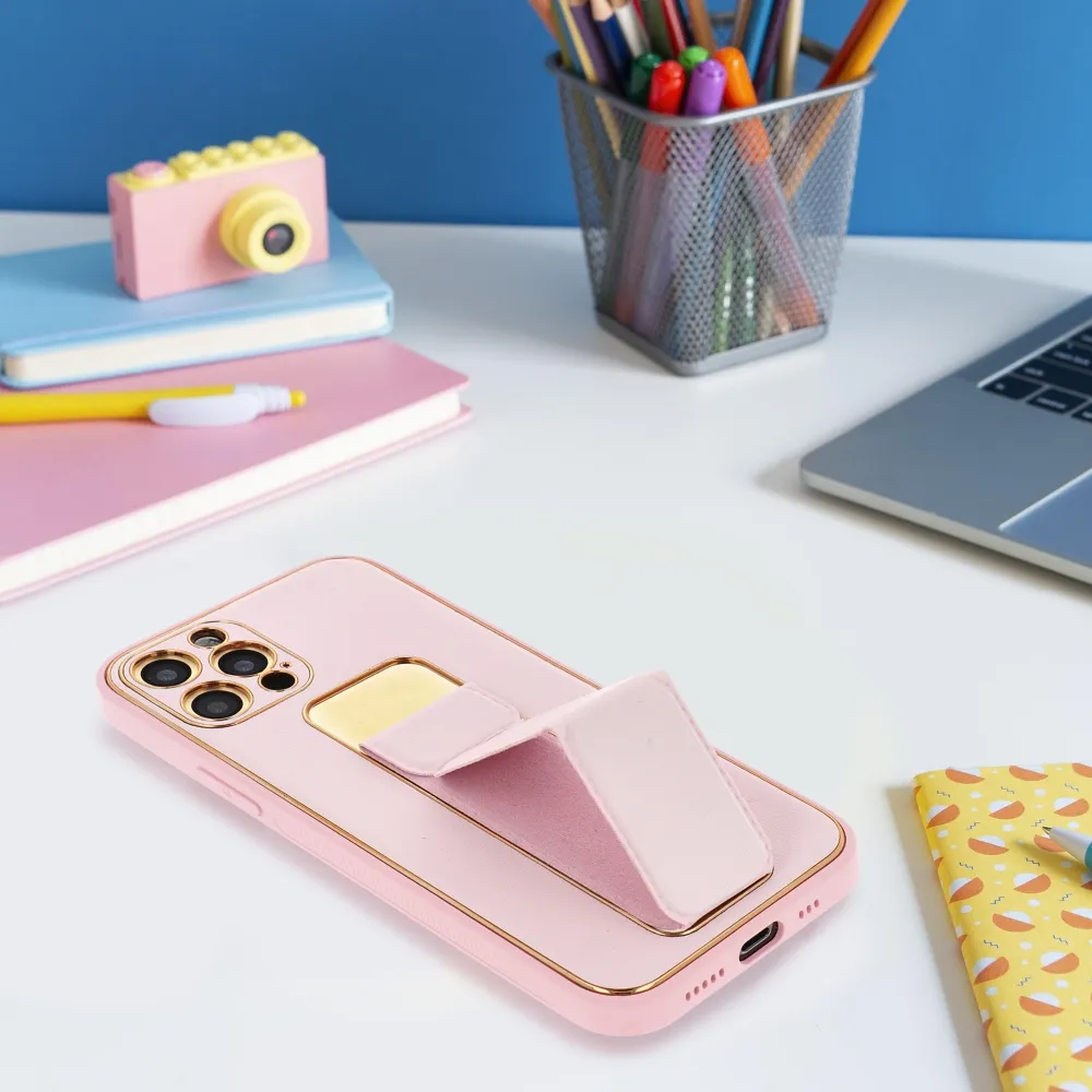 LEATHER CASE KICKSTAND for SAMSUNG A05 pink - Image 5