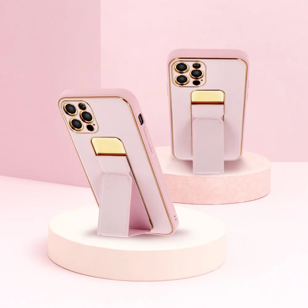 LEATHER CASE KICKSTAND for SAMSUNG A05 pink - Image 4