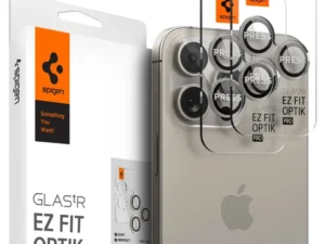 SPIGEN OPTIK.TR ”EZ FIT” Camera Protector 2-pack for IPHONE 14 PRO / PRO MAX / 15 PRO / PRO MAX natural titanium
