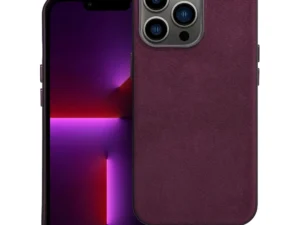 WOVEN MAG COVER case compatible with MagSafe for IPHONE 13 Pro burgundy