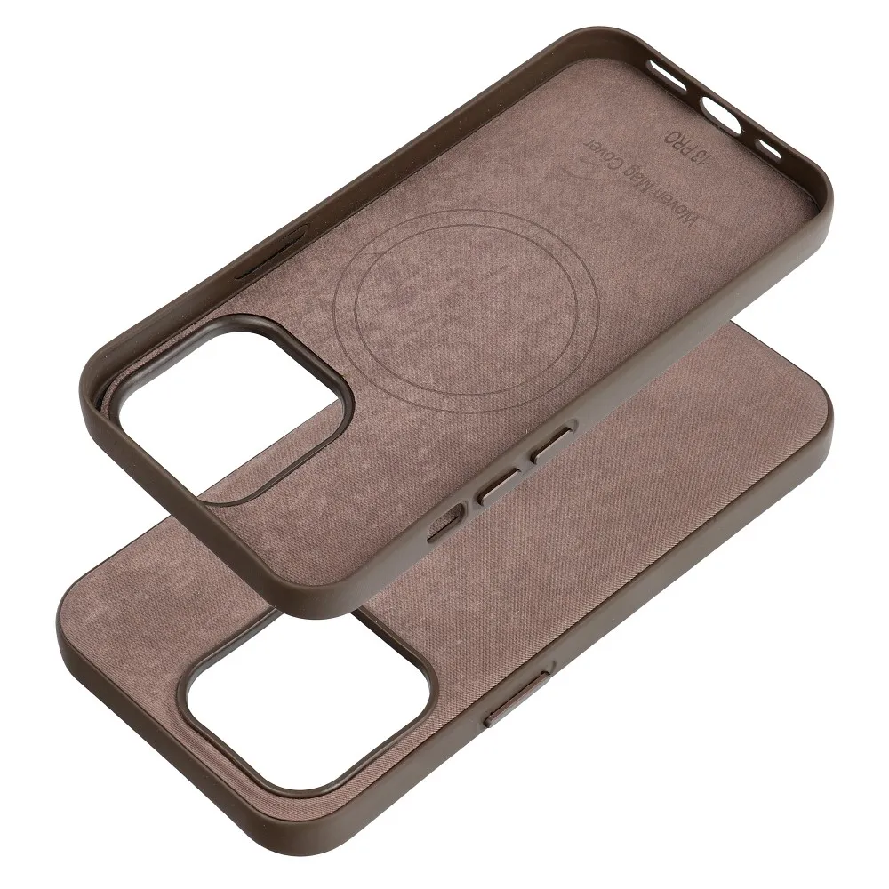 WOVEN MAG COVER case compatible with MagSafe for IPHONE 13 Pro light brown - Image 6