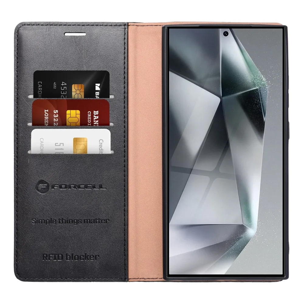 FORCELL F-PROTECT RFID Blocker book case for SAMSUNG A14 4G / A14 5G black - Image 4