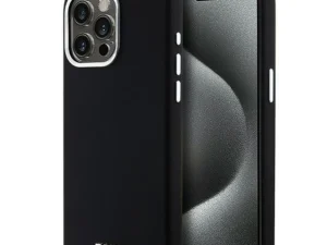 DKNY case for IPHONE 15 Pro Max compatible with MagSafe DKHMP15XSMCHLK (DKNY HC MagSafe Silicone W/Horizontal Metal Logo) black