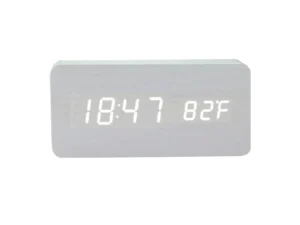 Electronic desk clock with weather station, white NSD-5020