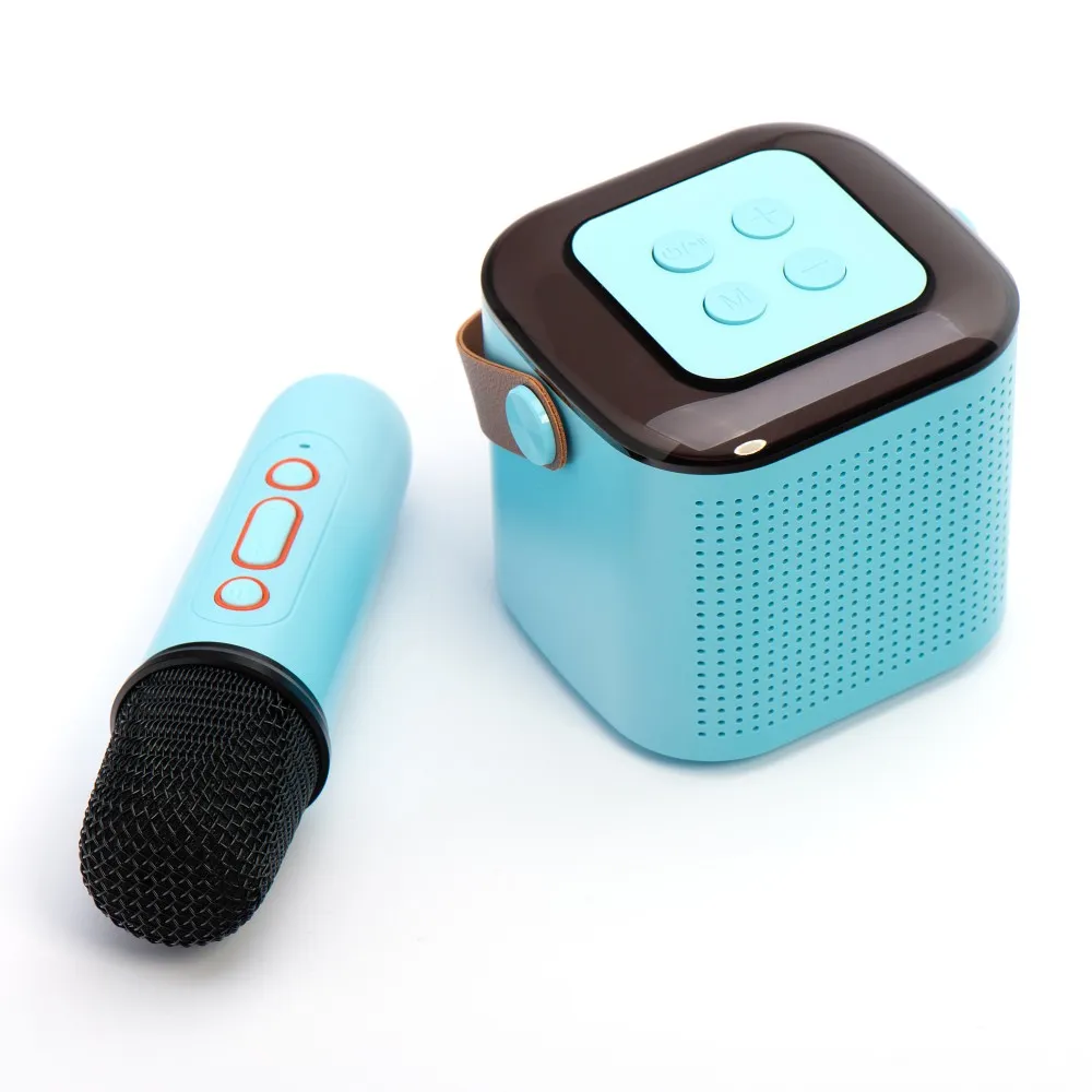 Speaker bluetooth Mini + wireless microphone LED Y1 blue - Image 6
