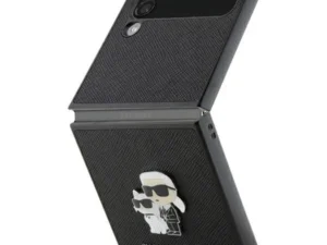 KARL LAGERFELD case for SAMSUNG Z Flip 4 KLHCZF4SAKCNPK (Saffiano K&C PIN) black