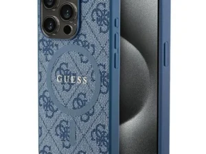 GUESS case for IPHONE 14 Pro Max compatible with MagSafe GUHMP14XG4GFRB (4G Ring classic logo) blue