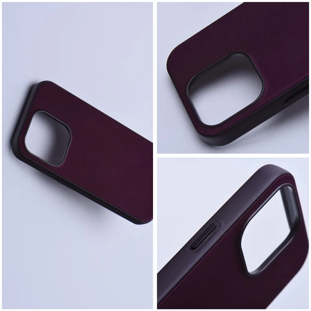 WOVEN MAG COVER case compatible with MagSafe for IPHONE 12 Pro Max burgundy - Image 3