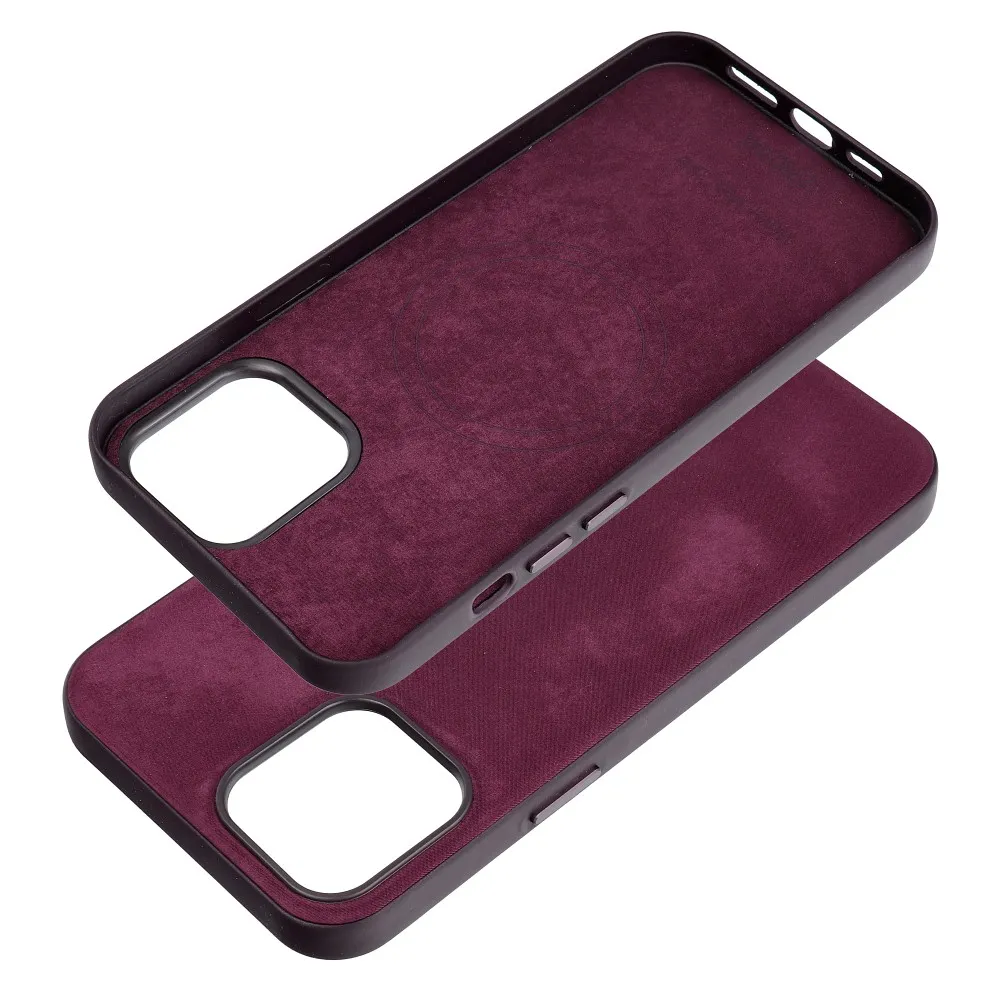 WOVEN MAG COVER case compatible with MagSafe for IPHONE 12 Pro Max burgundy - Image 2