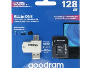 GOODRAM card reader USB A + Micro USB ALL IN ONE M1A4  + memory card micro SD 128GB with adapter SD