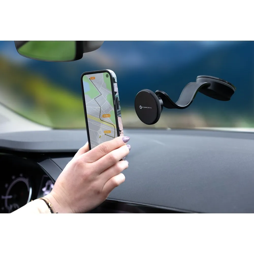 FORCELL F-Grip MagFlex autós telefon tartó a szélvédőre/középkonzolra, MagSafe-kompatibilis, fekete - Image 30