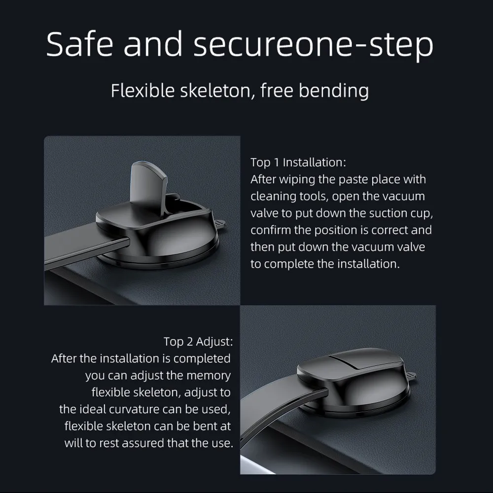 FORCELL F-Grip MagFlex autós telefon tartó a szélvédőre/középkonzolra, MagSafe-kompatibilis, fekete - Image 12