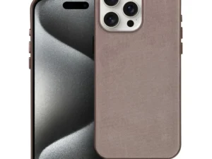 WOVEN MAG COVER case compatible with MagSafe for IPHONE 15 Pro Max light brown