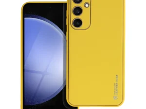 LEATHER case for SAMSUNG S23 FE yellow