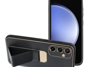 LEATHER CASE KICKSTAND for SAMSUNG S24 FE black