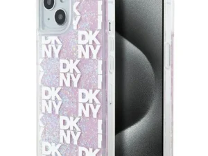 DKNY case for IPHONE 15 DKHCP15SLCPEPP (DKNY HC Liquid Glitters W/Checkered Pattern) pink