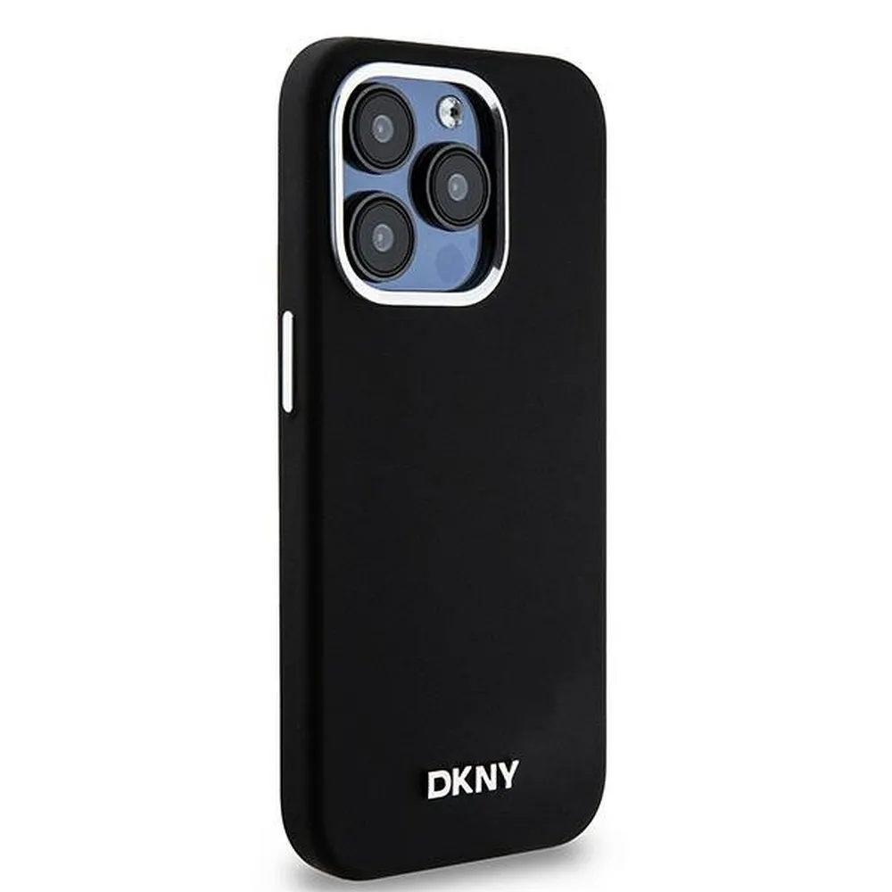 DKNY case for IPHONE 14 Pro compatible with MagSafe DKHMP14LSMCHLK (DKNY HC MagSafe Silicone W/Horizontal Metal Logo) black - Image 3