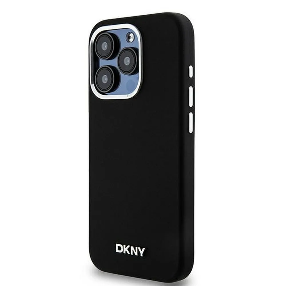 DKNY case for IPHONE 14 Pro compatible with MagSafe DKHMP14LSMCHLK (DKNY HC MagSafe Silicone W/Horizontal Metal Logo) black - Image 2