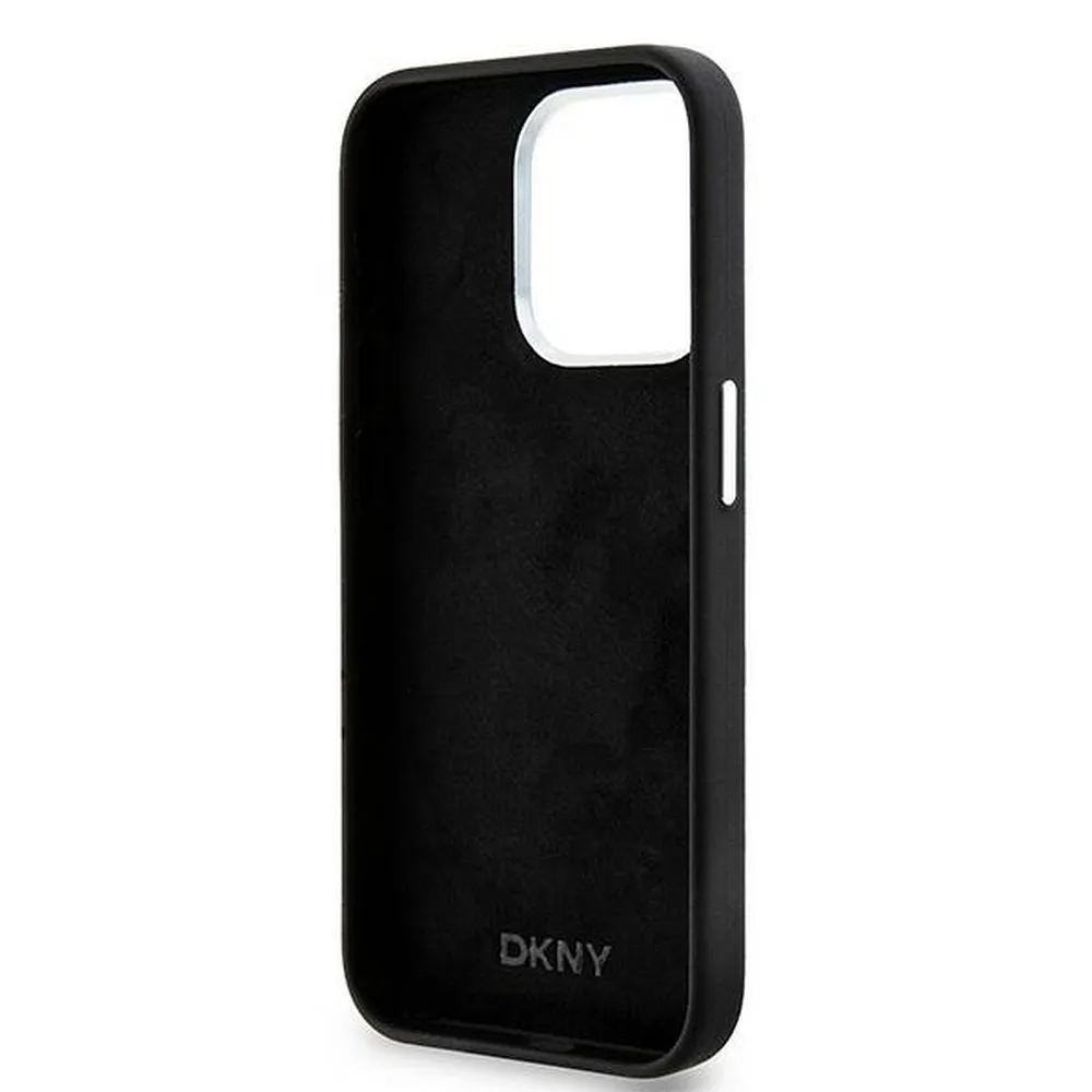 DKNY case for IPHONE 14 Pro compatible with MagSafe DKHMP14LSMCHLK (DKNY HC MagSafe Silicone W/Horizontal Metal Logo) black - Image 7