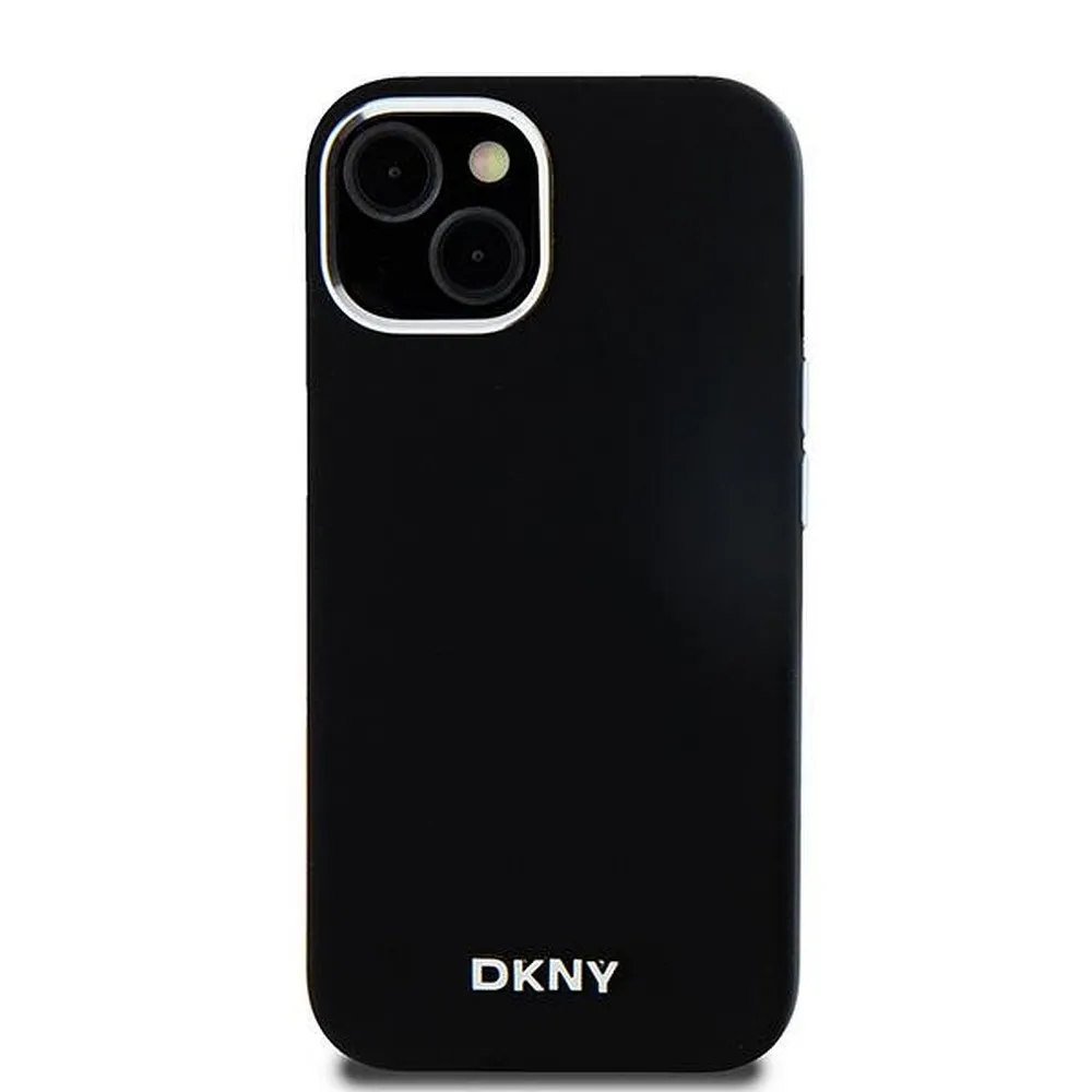 DKNY case for IPHONE 15 compatible with MagSafe DKHMP15SSMCHLK (DKNY HC MagSafe Silicone W/Horizontal Metal Logo) black - Image 3