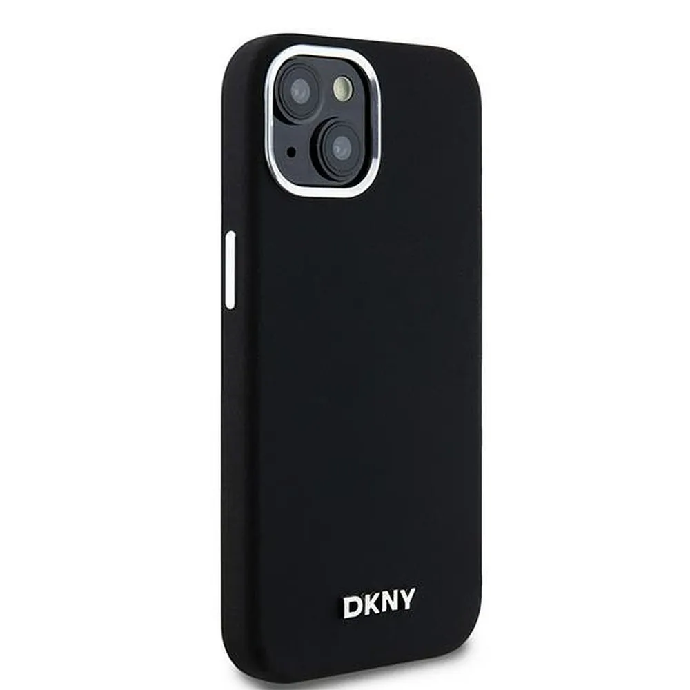 DKNY case for IPHONE 15 compatible with MagSafe DKHMP15SSMCHLK (DKNY HC MagSafe Silicone W/Horizontal Metal Logo) black - Image 4