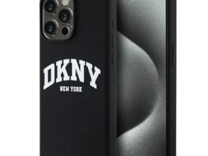 DKNY case for IPHONE 14 Pro Max compatible with MagSafe DKHMP14XSNYACH (DKNY HC MagSafe Silicone W/White Arch Logo) black