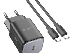 HOCO charger Type C + cable Type C to Type C PD QC 30W GaN N43 starlight black