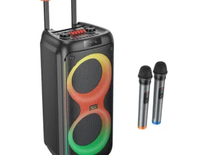 HOCO wireless speaker bluetooth + 2 x wireless microphones HA7 black