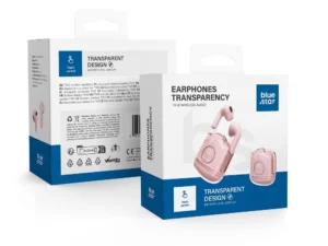 BLUE STAR wirelles earphones TWS Transparency Fi22 pink