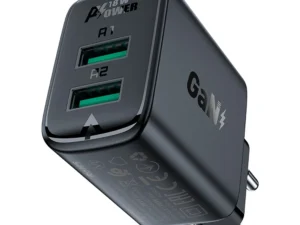 ACEFAST charger 2 x USB 3A QC 18W A33 black