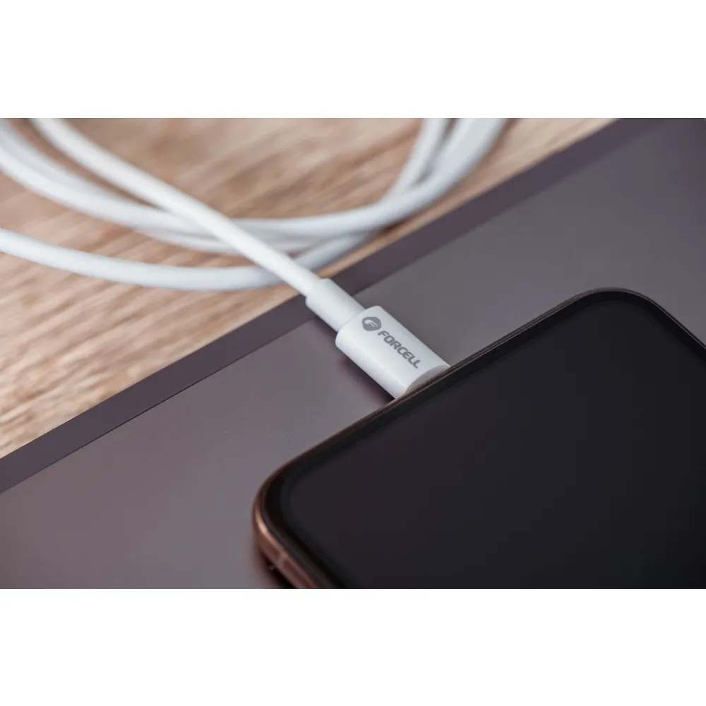FORCELL F-ENERGY C336 cable USB A to Type C QC4.0 3A 60W 1 m white - Image 5