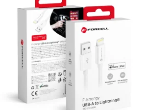 FORCELL F-ENERGY C703 cable USB A to Lightning MFi 2,4A 12W 1 m white