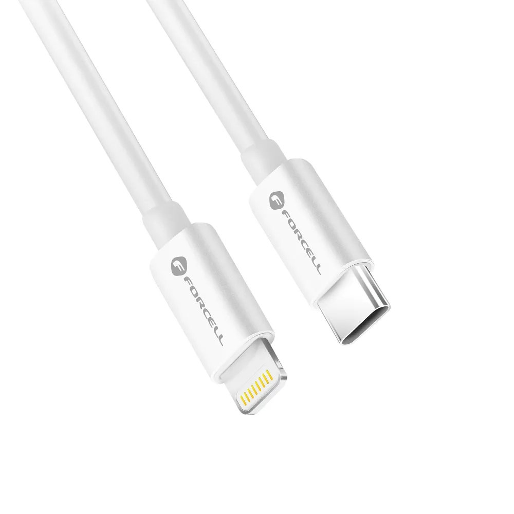 FORCELL F-ENERGY C901 cable Type C to Lightning MFi PD 3A 30W 1 m white - Image 3