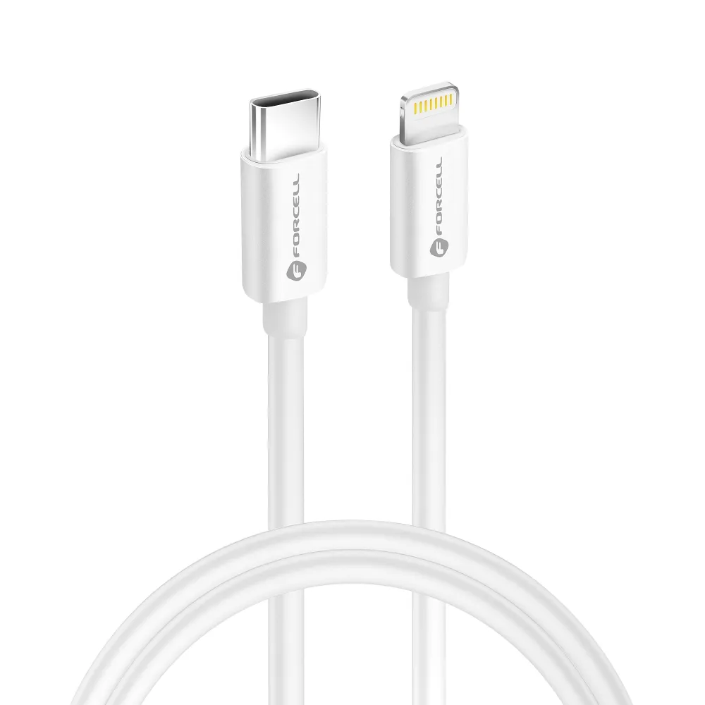 FORCELL F-ENERGY C901 cable Type C to Lightning MFi PD 3A 30W 1 m white - Image 2