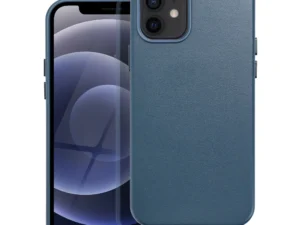 LEATHER MAG COVER case for IPHONE 12 indigo blue