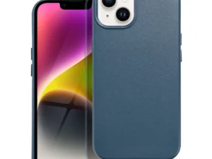 LEATHER MAG COVER case for IPHONE 14 indigo blue