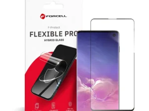 Forcell Flexible Nano Glass 5D for Samsung Galaxy S10 black (Hot Bending) working fingerprint scanner