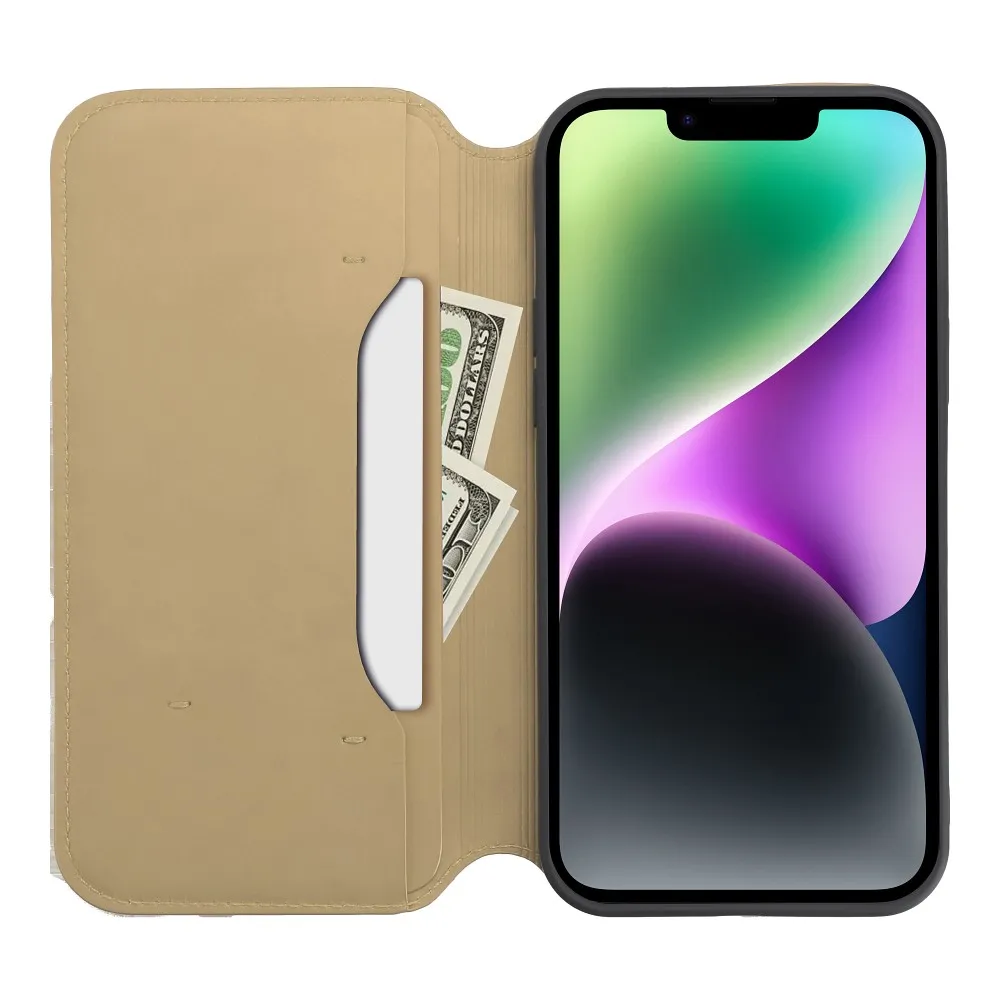 DUAL POCKET Book case for XIAOMI Redmi 9c gold - Image 4