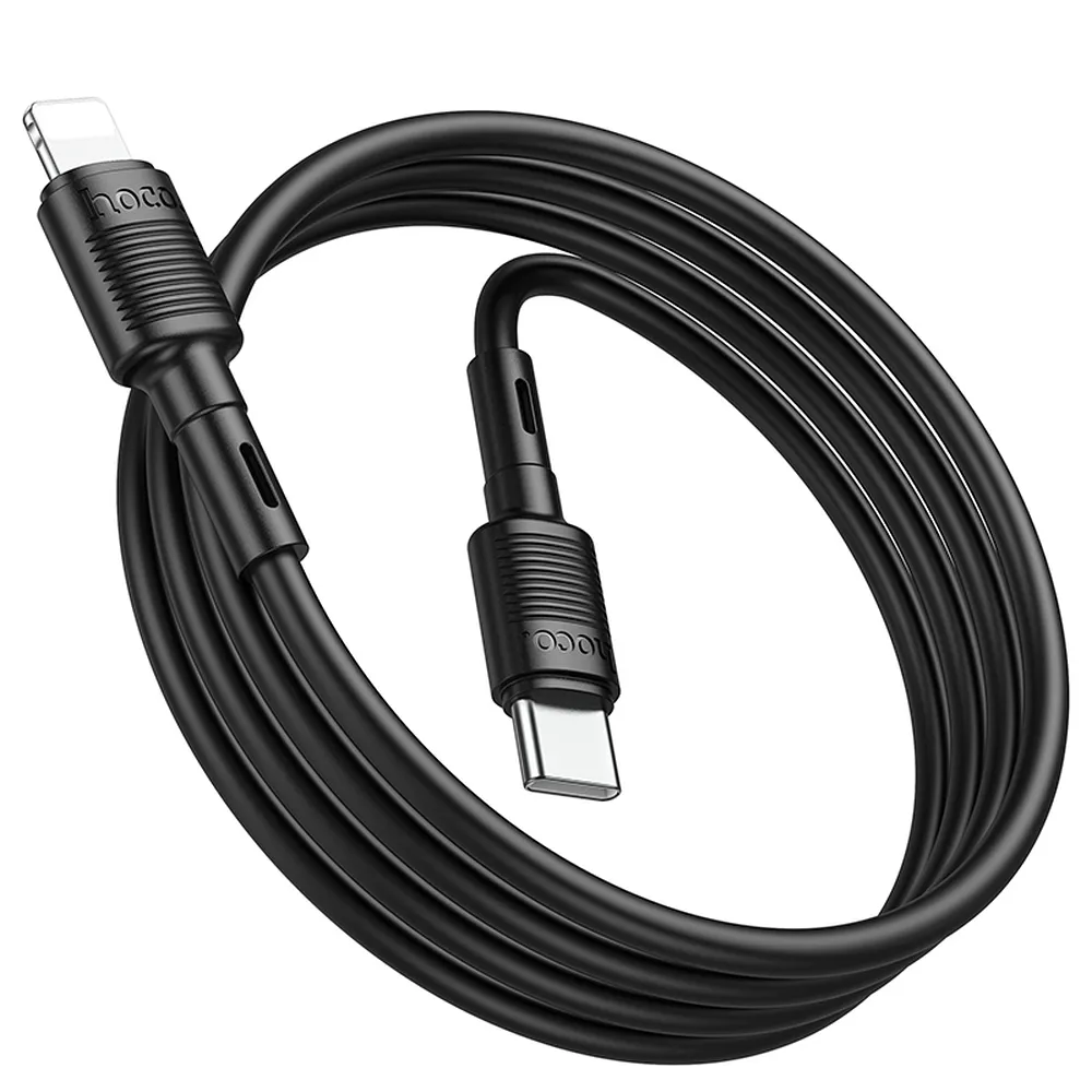 HOCO cable Type C to Lightning PD 2,4A 20W X83 1 m black - Image 2