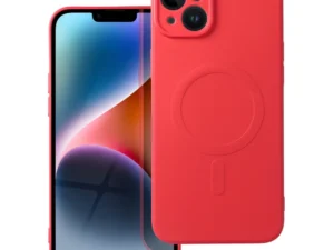 SILICONE MAG COVER case compatible with MagSafe for IPHONE 14 Plus red