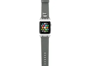 KARL LAGERFELD silicone strap for APPLE Watch KLAWLOKHG (SAFFIANO KH 42 / 44 mm ) silver
